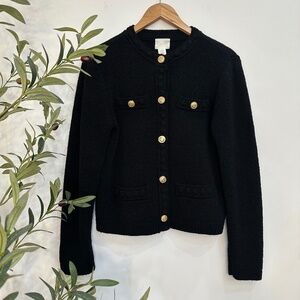 H&M Black Gold-Button Knit Cardigan – Size S